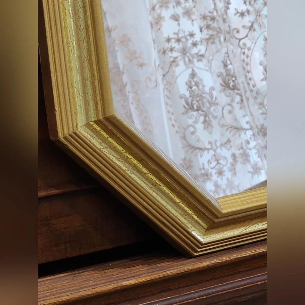 Octagonal Gold Framed Mirror